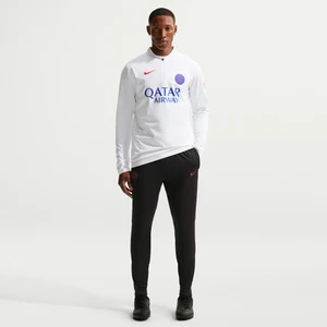 Męskie spodnie piłkarskie z dzianiny Nike Dri-FIT Paris Saint-Germain Strike - Czerń