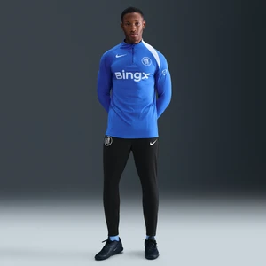Męskie spodnie piłkarskie z dzianiny Nike Dri-FIT Total 90 Chelsea F.C. Strike (wersja trzecia) - Czerń