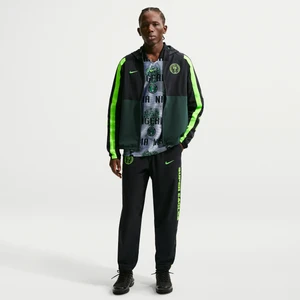 Męskie spodnie piłkarskie z tkaniny Nike Dri-FIT Nigeria Energy - Czerń