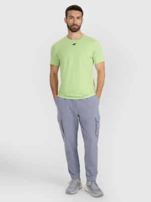 Męskie spodnie treningowe 4F 4FWAW25TFTRM0887 - niebieskie