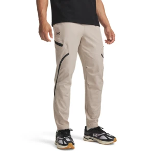 Męskie spodnie treningowe cargo UA Unstoppable Cargo Pant - beżowe Under Armour