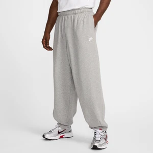 Męskie spodnie z dzianiny dresowej o kroju oversize Nike Club Fleece - Szary