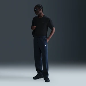 Męskie spodnie z dzianiny z luźnymi nogawkami Nike Club - Niebieski