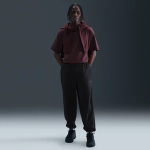 Męskie spodnie z dzianiny ze ściągaczami Nike Solo Swoosh - Czerń