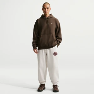 Męskie spodnie z dzianiny ze ściągaczami Nike Solo Swoosh - Szary