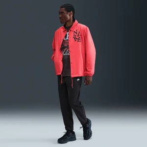 Męskie spodnie z tkaniny o zwężanym kroju Nike Club - Czerń