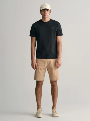 Męskie szare spodenki chino o swobodnym kroju ze 100% bawełny GANT