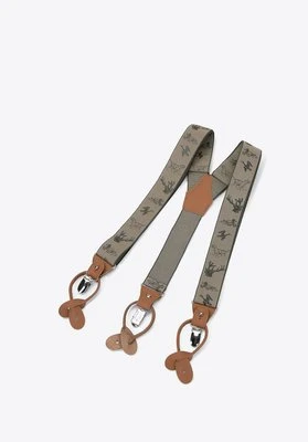 Męskie szelki do spodni beżowo-brązowe Wittchen