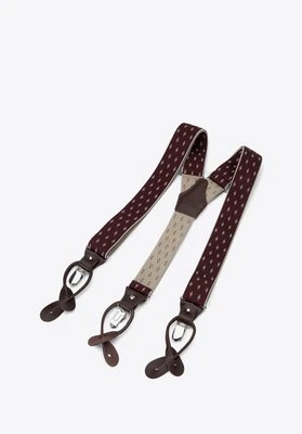 Męskie szelki do spodni brązowo-bordowe Wittchen
