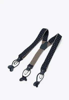 Męskie szelki do spodni granatowo-beżowe Wittchen