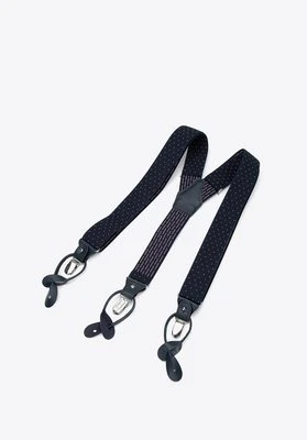 Męskie szelki do spodni granatowo-czerwone Wittchen