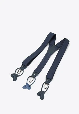 Męskie szelki do spodni granatowo-niebieskie Wittchen