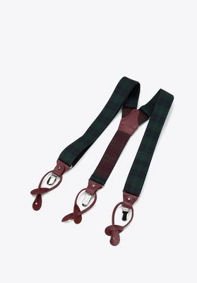 Męskie szelki do spodni granatowo-zielone Wittchen