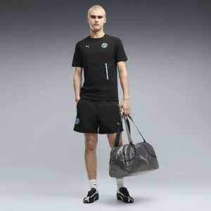 Męskie tkane szorty Olympique de Marseille PUMATECH o luźnym kroju, Odzież, Czarny,