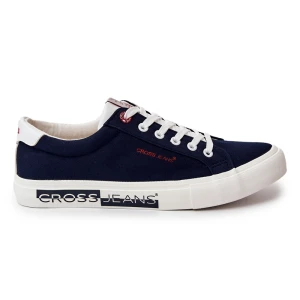 Męskie trampki Cross Jeans JJ1R4028C granatowe niebieskie