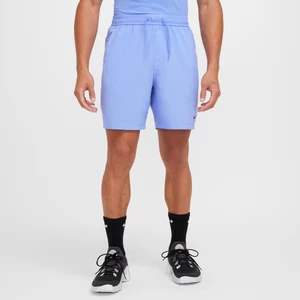 Męskie uniwersalne spodenki bez podszewki Dri-FIT Nike Form 18 cm - Niebieski