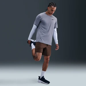 Męskie uniwersalne spodenki bez podszewki Dri-FIT Nike Unlimited 18 cm - Brązowy