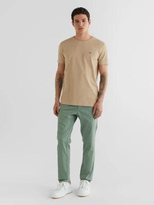 Męskie zielone chinosy sportowe slim fit GANT