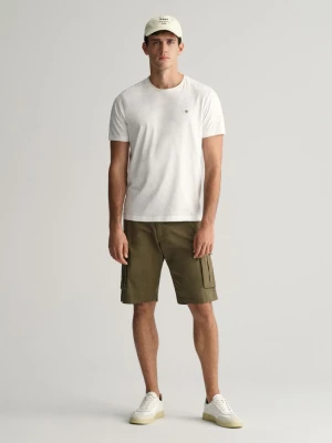 Męskie zielone szorty cargo z diagonalu relaxed fit GANT