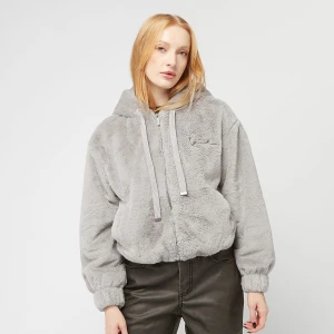 Metal Signature Vegan Fur Zip Hoodie Jacket light grey, markiKarl Kani, Bluzy, w kolorze szary, rozmiar: