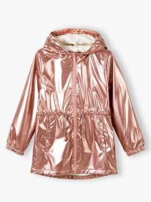 Metaliczna różowa kurtka przejściowa - parka dla dziewczynki Lincoln & Sharks by 5.10.15.
