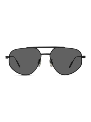 Metaliczne Czarne Okulary Przeciwsłoneczne z Lustrzanymi Soczewkami Givenchy