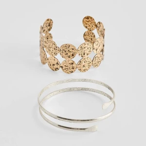 Metalowe bransoletki w kolorze srebrnym i złotym 2-pak House