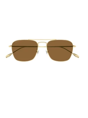 Metalowe Okulary Przeciwsłoneczne z Kwadratowymi Soczewkami dla Mężczyzn Gucci