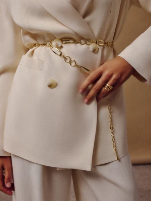 Metalowy pasek łańcuszkowy w złotym kolorze TARANKO