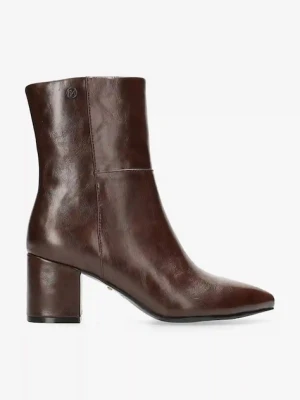 Mexx botki PAM MILA damskie kolor brązowy na słupku lekko ocieplone MI001700453W