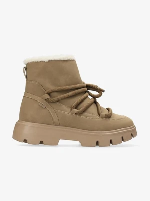 Mexx botki SIGMAR RHYTHM damskie kolor beżowy na płaskim obcasie lekko ocieplone MI001708253W-01