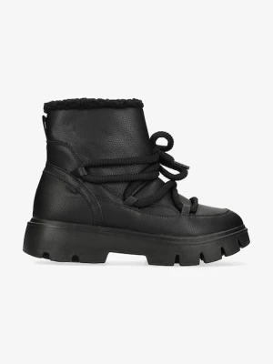 Mexx botki SIGMAR RHYTHM damskie kolor czarny na płaskim obcasie lekko ocieplone MI001708253W-02