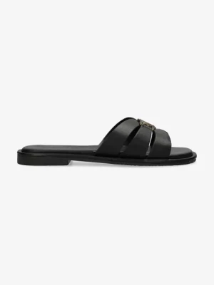 Mexx klapki skórzane RAMA PARROT damskie kolor czarny MI001606351W-01