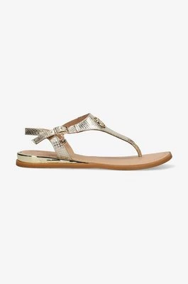 Mexx sandały skórzane Nyobi damskie kolor złoty MICY1605741W