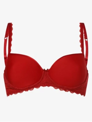 Mey Damski biustonosz z fiszbinami Kobiety Sztuczne włókno czerwony jednolity,