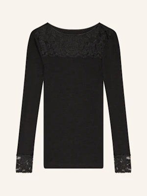 Mey Koszulka Z Długim Rękawem Z Serii Wool Love Z Wełny Merino Z Dodatkiem Jedwabiu schwarz