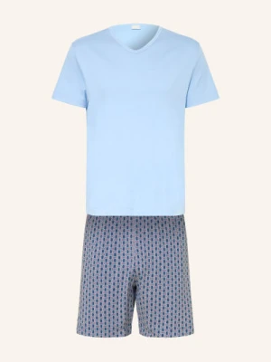Mey Piżama Typu Shorty Seria Straight Geo blau
