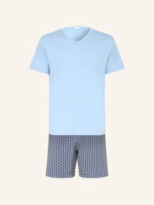 Mey Piżama Typu Shorty Seria Straight Geo blau