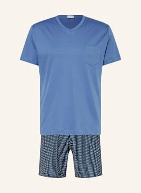 Mey Piżama Z Szortami Z Serii Micro Blue blau