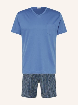Mey Piżama Z Szortami Z Serii Micro Blue blau