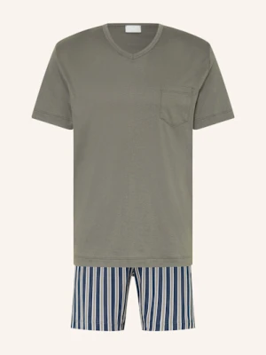 Mey Piżama Z Szortami Z Serii Rough Stripes grau