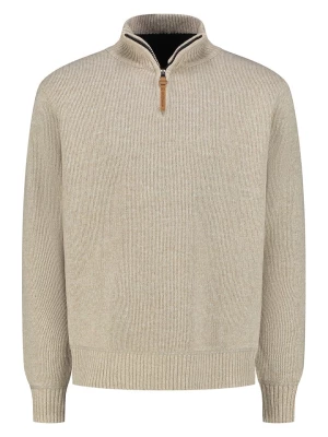 MGO leisure wear Sweter "Perry" w kolorze beżowym rozmiar: 3XL