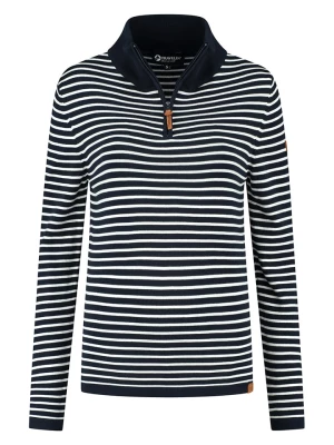 MGO leisure wear Sweter "Nacka" w kolorze granatowo-białym rozmiar: XL