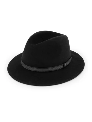 MGO leisure wear Wełniany kapelusz "Wood" w kolorze czarnym rozmiar: 61 cm