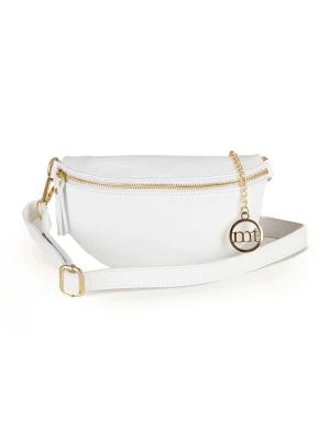 Mia Tomazzi Skórzana saszetka "Perugino" w kolorze białym - 23 x 13 x 2 cm rozmiar: onesize