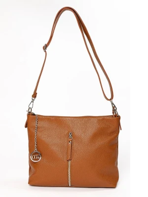 Mia Tomazzi Skórzana torebka "Alerami" w kolorze jasnobrązowym - 30 x 10 x 24 cm rozmiar: onesize