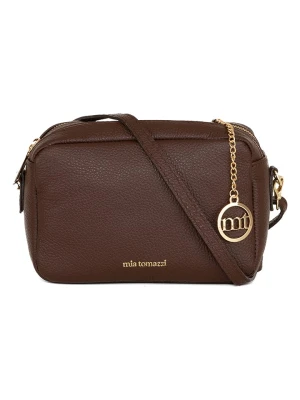 Mia Tomazzi Skórzana torebka "Astolfo" w kolorze ciemnobrązowym - 23 x 16 x 11 cm rozmiar: onesize