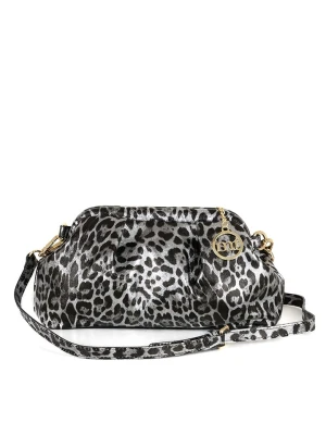 Mia Tomazzi Skórzana torebka "Bainsizza" w kolorze czarno-szarym - 30 x 17 x 10 cm rozmiar: onesize