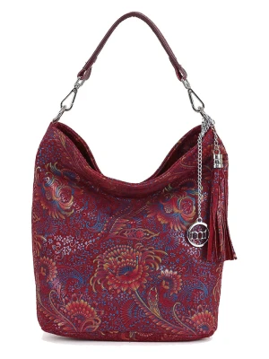 Mia Tomazzi Skórzana torebka "Benaco" w kolorze bordowym - 28 x 31 x 15 cm rozmiar: onesize