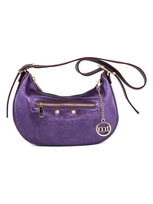 Mia Tomazzi Skórzana torebka "Beroldo" w kolorze fioletowym - 35 x 15 x 6,6 cm rozmiar: onesize